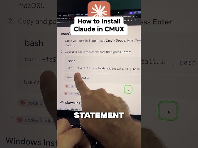 How to install claude in CMUX