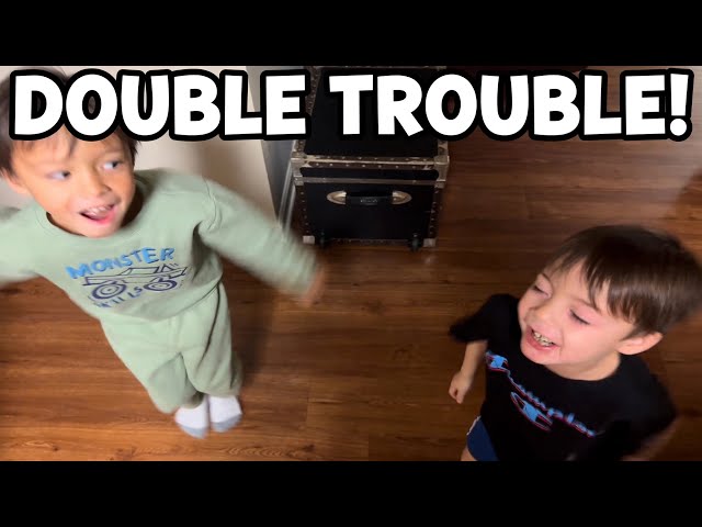 Double Trouble Unboxing! The Boys Help Me Open My New Suitcase 🧳 