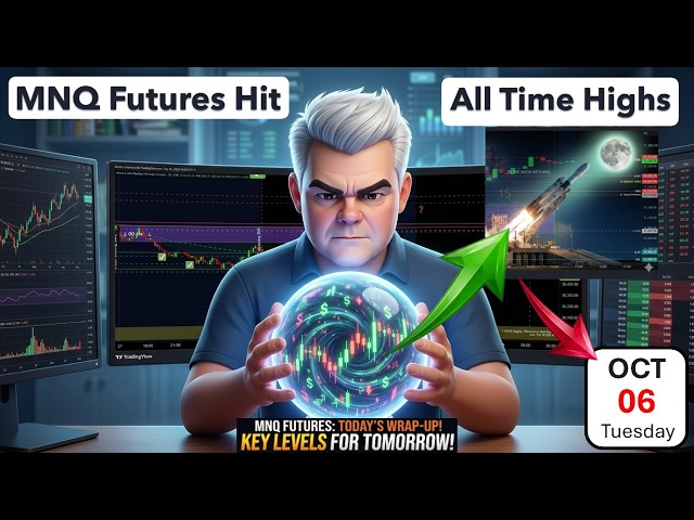 ALL TIME HIGH! MNQ Futures Review. Black Tuesday 10/6?
