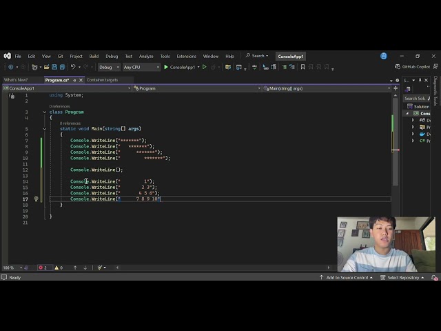 SIMPLE CODE USING C#