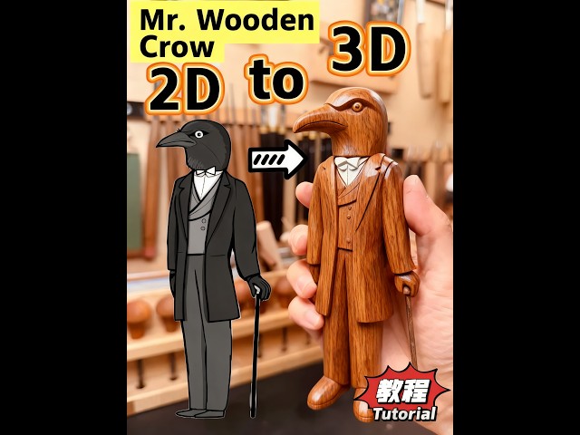 Rusty Lake Wood Carving: 2D to 3D Without Blueprints #DIY #RustyLake #Woodcarving #Tutorial