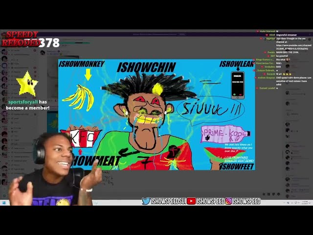 IshowSpeed Reacting to his funniest FanArt's😂