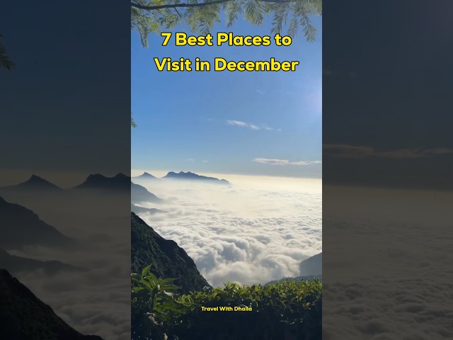 7 Best Places to Visit in December in India 🇮🇳❄️ #travel #shorts #india