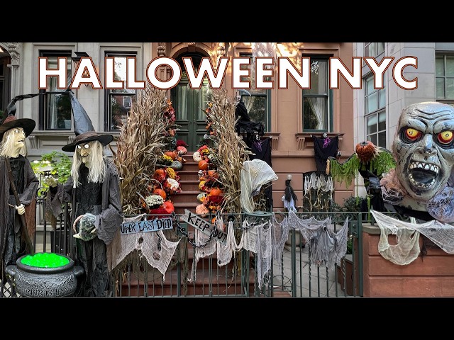 New York City Halloween Decorations Upper East Side Manhattan Walk Sunday October 25, 2026