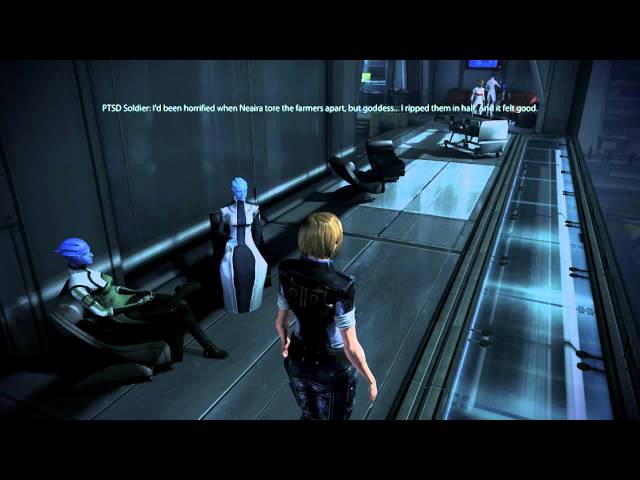 Mass Effect 3: Asari PTSD Soldier, Aeian T'goni full convo + extras