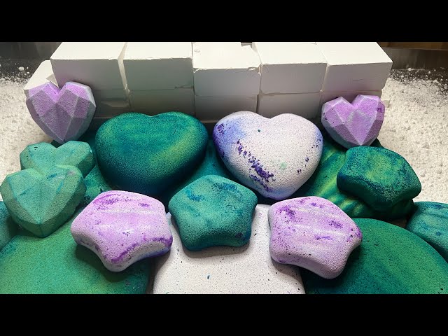 Teal & Purple Crush + Fresh Chalk | Oddly Satisfying | ASMR 