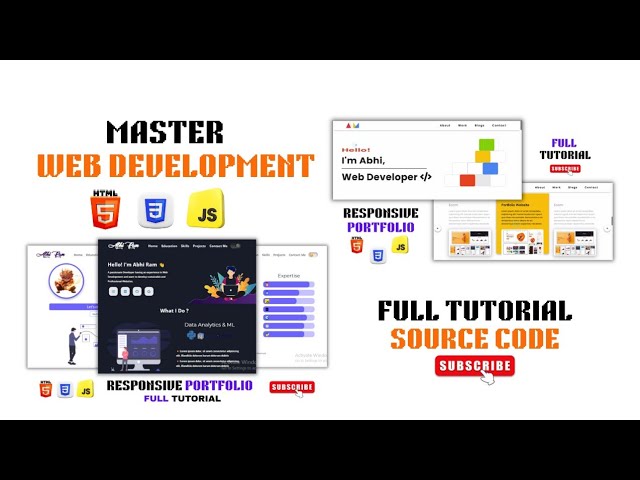 Master Frontend Web Development With 2 Real World Portfolios Using Html CSS JS Beginners to Advanced