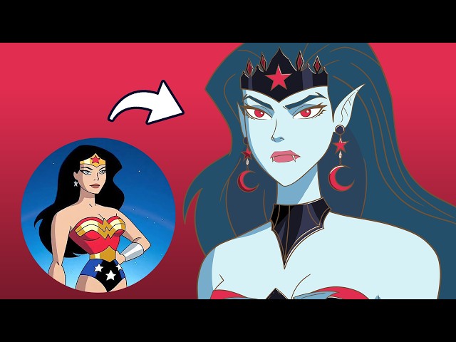 [Art Stream] Drawing Wonder Woman as a Vampire 🩸(Digital Drawing) #illustration #drawing #art