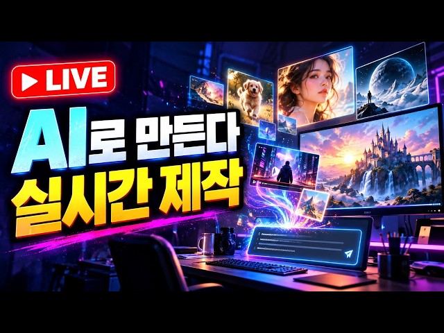🔴 [LIVE] AI로 영상·이미지 만들기 | 프롬프트부터 완성까지 실시간 제작