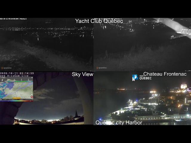 🔴LIVE Québec City | Château Frontenac • Harbor • Yacht Club Québec •Sky Cam • Radar 24/7