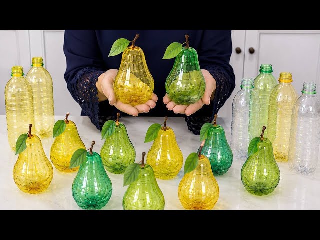 Turn Plastic Bottles into Luxury Crystal Pears 🍐 | Easy DIY