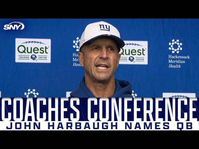 John Harbaugh names Giants QB for Week 7, explains decision