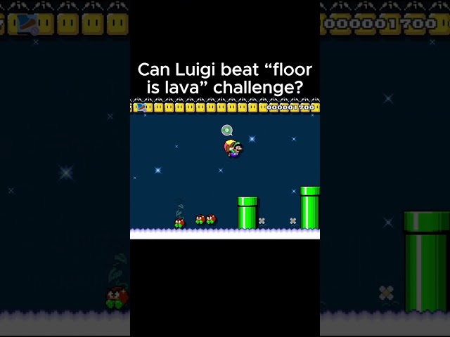 Luigi Tries Not Touching the Ground in Super Mario Maker 2 #mario #nintendoswitch #nintendo