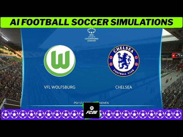 WOLFSBURG vs CHELSEA ⚽👱‍♀️ UEFA Women's Champions League 2025 Matchday 6 🟩 EA FC 26 Simulation