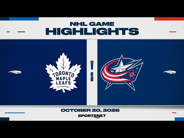 NHL Highlights | Maple Leafs vs. Blue Jackets - October 20, 2026