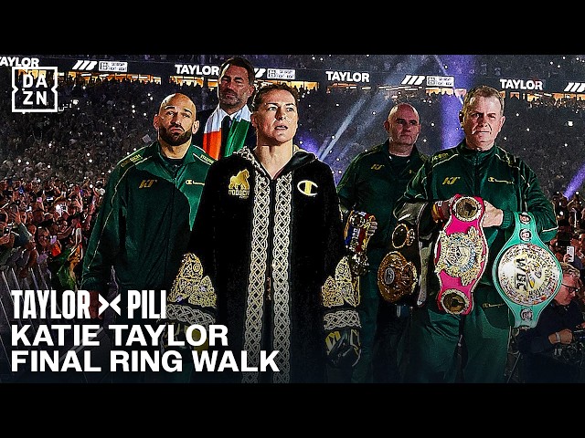 Katie Taylor makes her FINAL emotional ring walk at Croke Park!