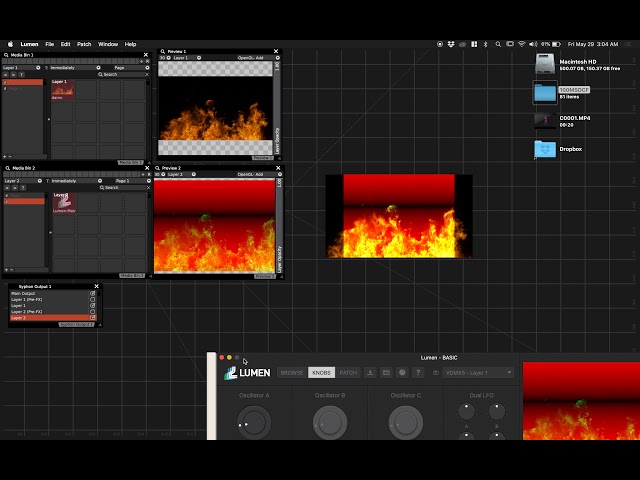 Sending video from VDMX to LUMEN via Syphon