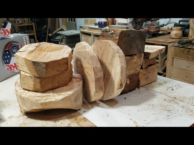The Rough Work Before The Turning Begins - Maple Bowl Blanks