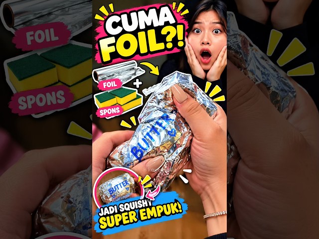 How to Make a Viral Butter Squishy Using Only Aluminum Foil!? So Easy 😱🧈