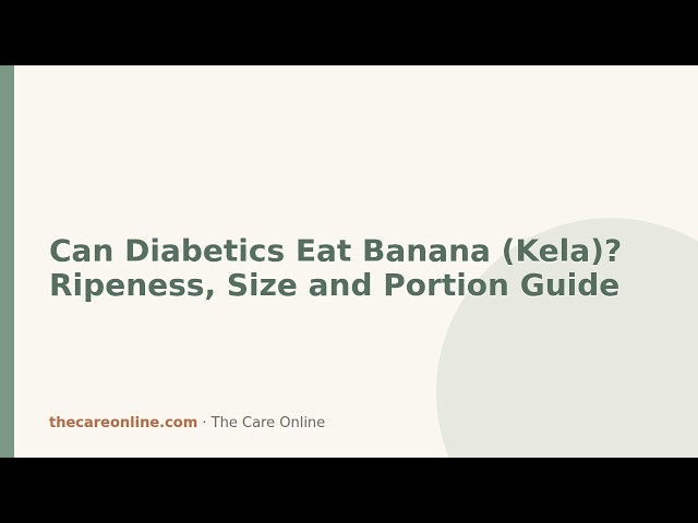 Banana and Diabetes: Size, Ripeness, and Pairings