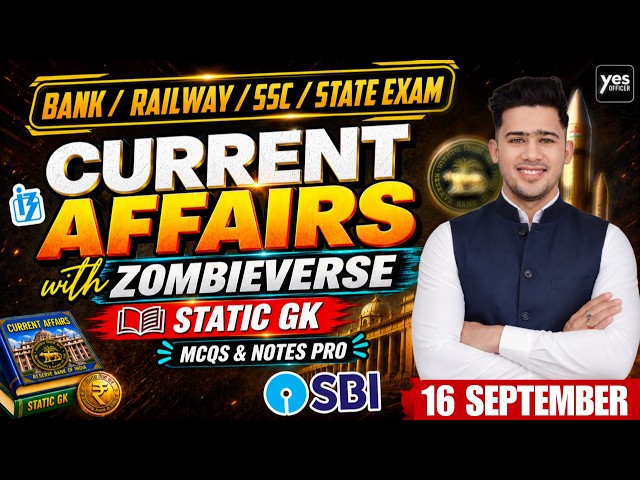 🔴16 September 2026 | Daily Current Affairs | For Bank, Insurance & SSC Exams
