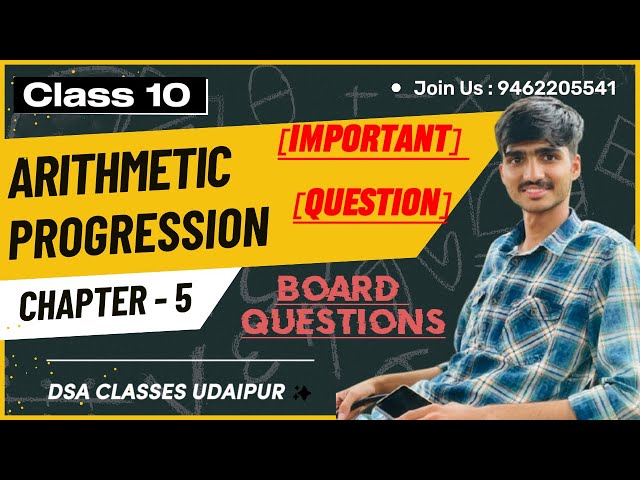 Arithmetic Progression (A.P.) Complete Guide |Class 10 Math's| CBSE/RBSE/ICSE Board Exam Preparation