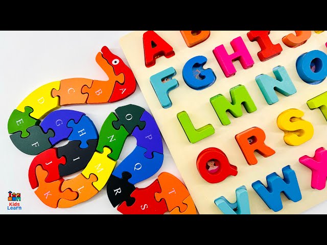 Kids ABC Toy Learning Puzzle! Toddlers practice counting, colors, numbers, shapes & alphabet | ABCDE