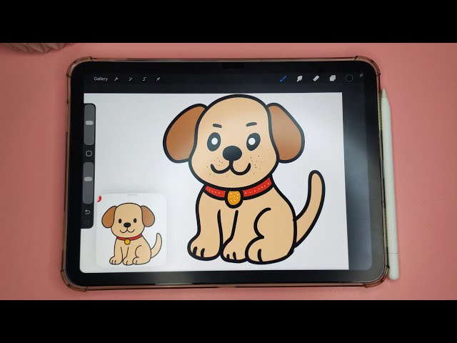 How to Draw a Cute Puppy 🐶❤️ | Easy Procreate Drawing Tutorial