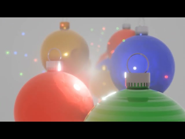 Christmas Baubles 3D Animation Loop - Royalty Free Stock Video