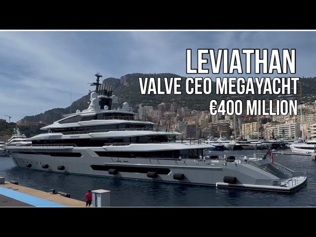 Valve CEO MegaYacht LEVIATHAN arriving / departing from MYS 2026