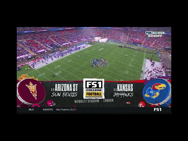 NCAA Football on FS1 intro Arizona State at Kansas 