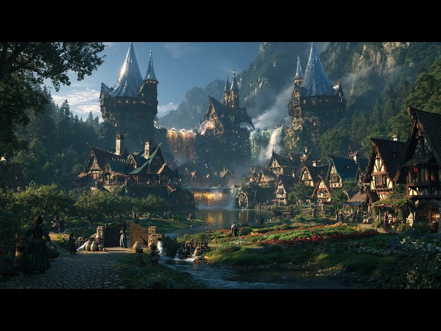 Walk Through the Mountain Wool Market — Peaceful Medieval Fantasy Music for Meditation | 4K