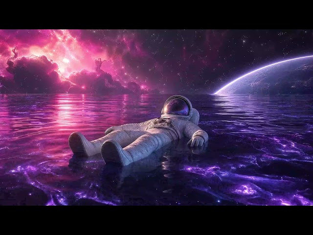 4 Hours Floating Astronaut in Deep Space | Silent 4K Space Screensaver & Cosmic Background