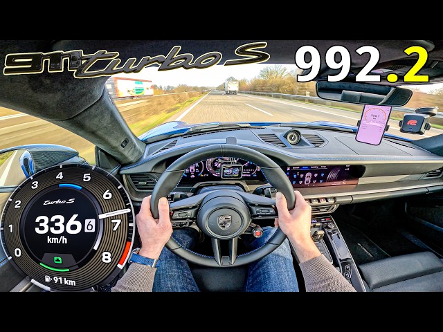 Porsche 992.2 911 Turbo S is INSANELY FAST on GERMAN AUTOBAHN