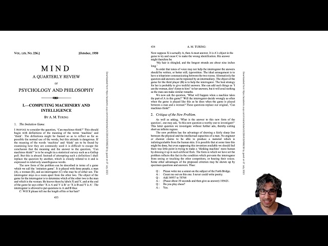 Let's Read! Alan Turing, 1950, "Computing Machinery and Intelligence"