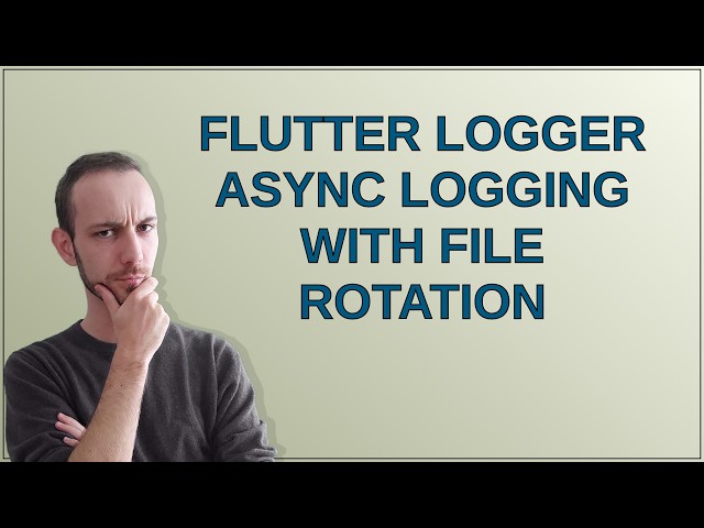 Flutter Logger async logging with file rotation