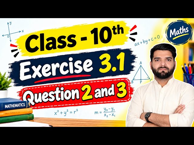 Class 10th exercise 3.1 (Q-2,3) #mathstricks #lines #line 