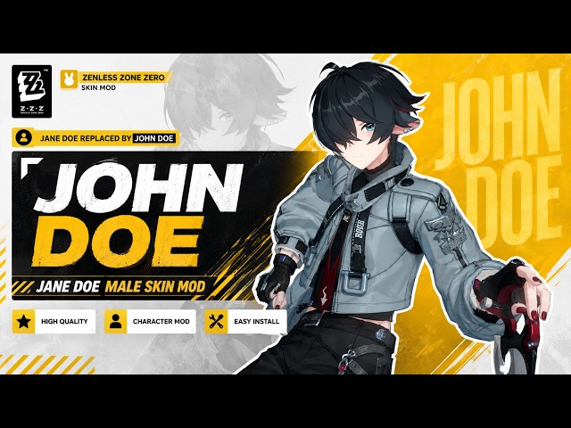 Jane Doe → John Doe | Male Skin Mod for Zenless Zone Zero (ZZZ)