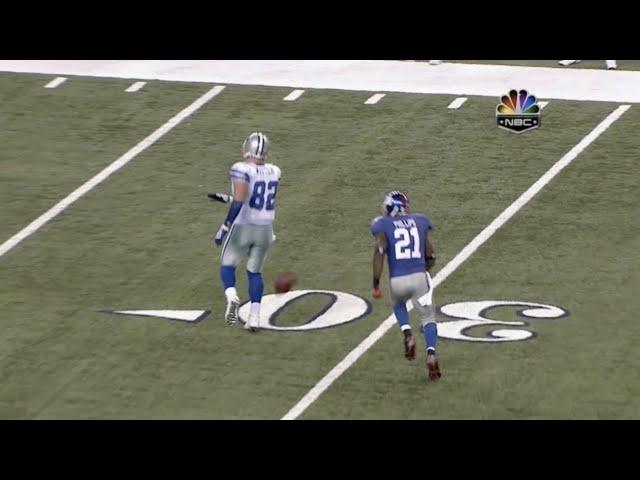Kenny Phillips Insane Pick 6 Off Jason Wittens Foot - 2009 Giants vs Cowboys