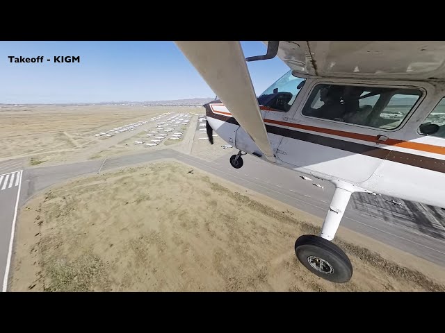 Takeoff Kingman Airport (KIGM) Cessna 172 - 4K 360 / VR Video