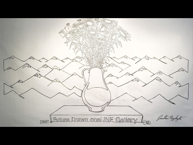 oneLINE Flower Mural Tour by artist Jonathan Applegate Future Drawn oneLINE Gallery