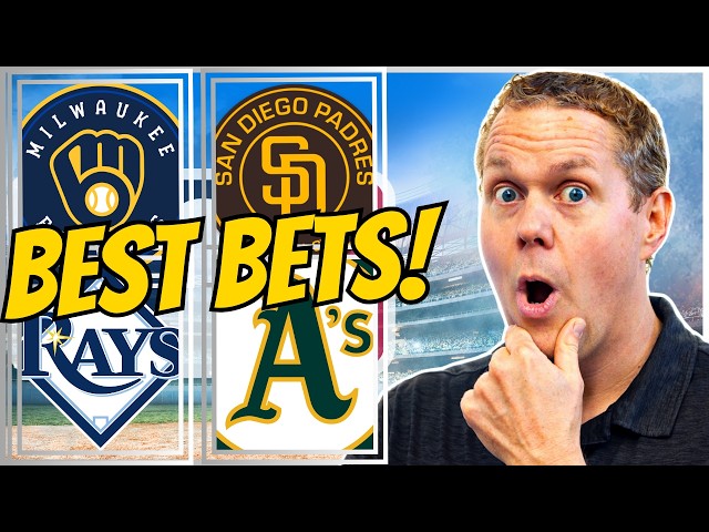 BEST MLB Picks TODAY! Brewers vs Padres | Rays vs Athletics | Monday MLB