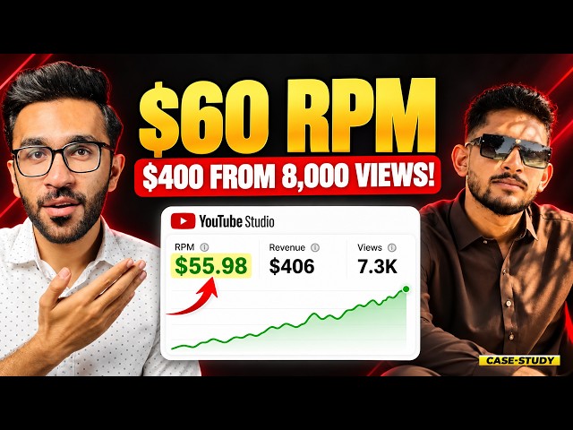 This Guy's 2-Minute Faceless Video Made $400 From 8,000 Views at $60 RPM | CASESTUDY