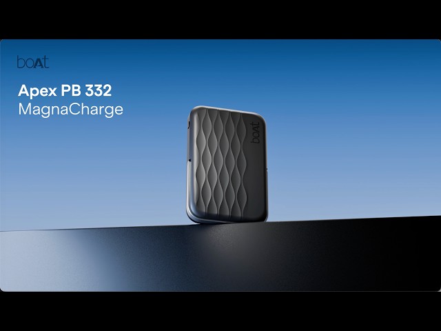boAt Power Bank | Apex PB332 MagnaCharge | Wireless Charging | 10000 mAh | Built In Foldable Stand