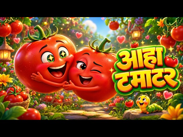 आहा टमाटर - Aaha Tamatar Bade Mazedar | Hindi Nursery Rhymes And Kids Song | All Rhyms in Hindi