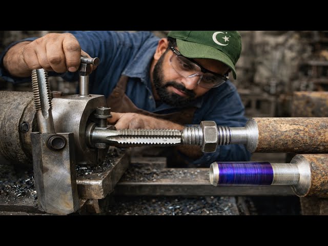 Turning a Rusty Bolt into a Precision Threading Tool | Satisfying Lathe Work 🔧