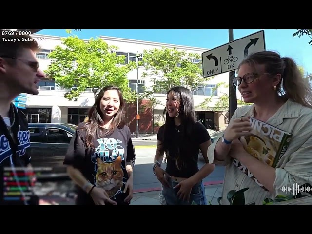 Emily and Fuslie got a surprise from Ludwig and QTCinderella...