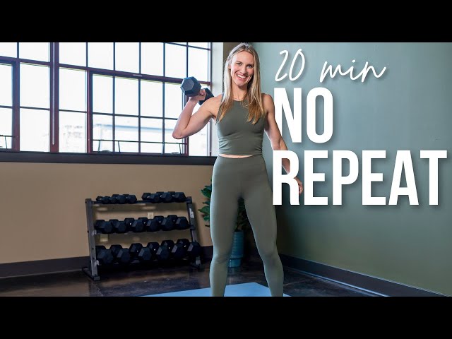 Full Body Workout with Dumbbells | NO REPEAT