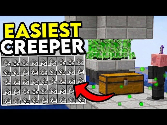 EASIEST CREEPER XP Farm Minecraft Bedrock 26.3/1.21+