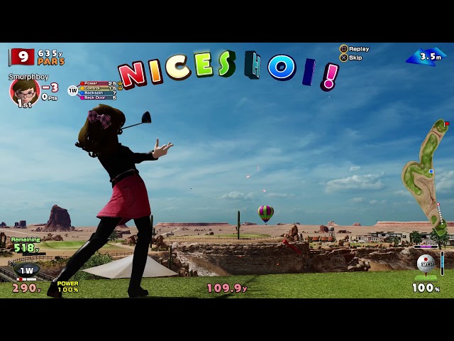 Everybody's Golf (2017) PS4 - Vortex Valley 18 Hole - Long Mega (qualifier practice)